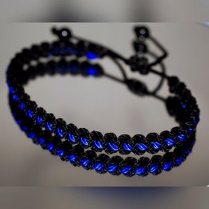 Police Thin blue line bracelet, for man and woman
